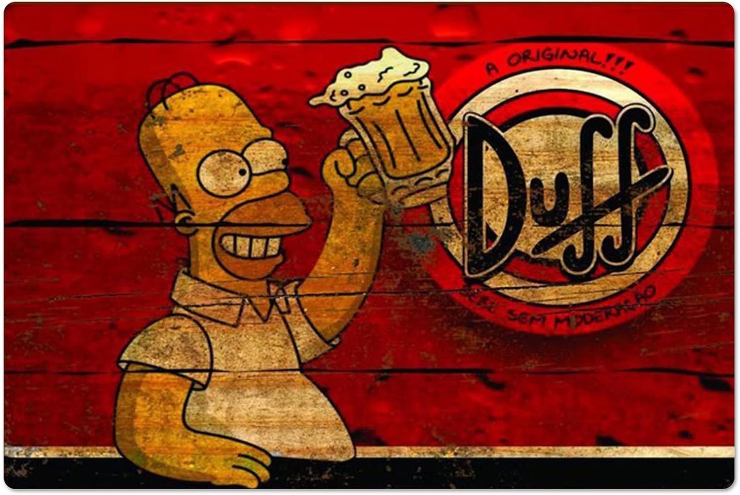 Sports Equipment Poster - Ретро-металлический постер Homer Duff Beer, винтажная