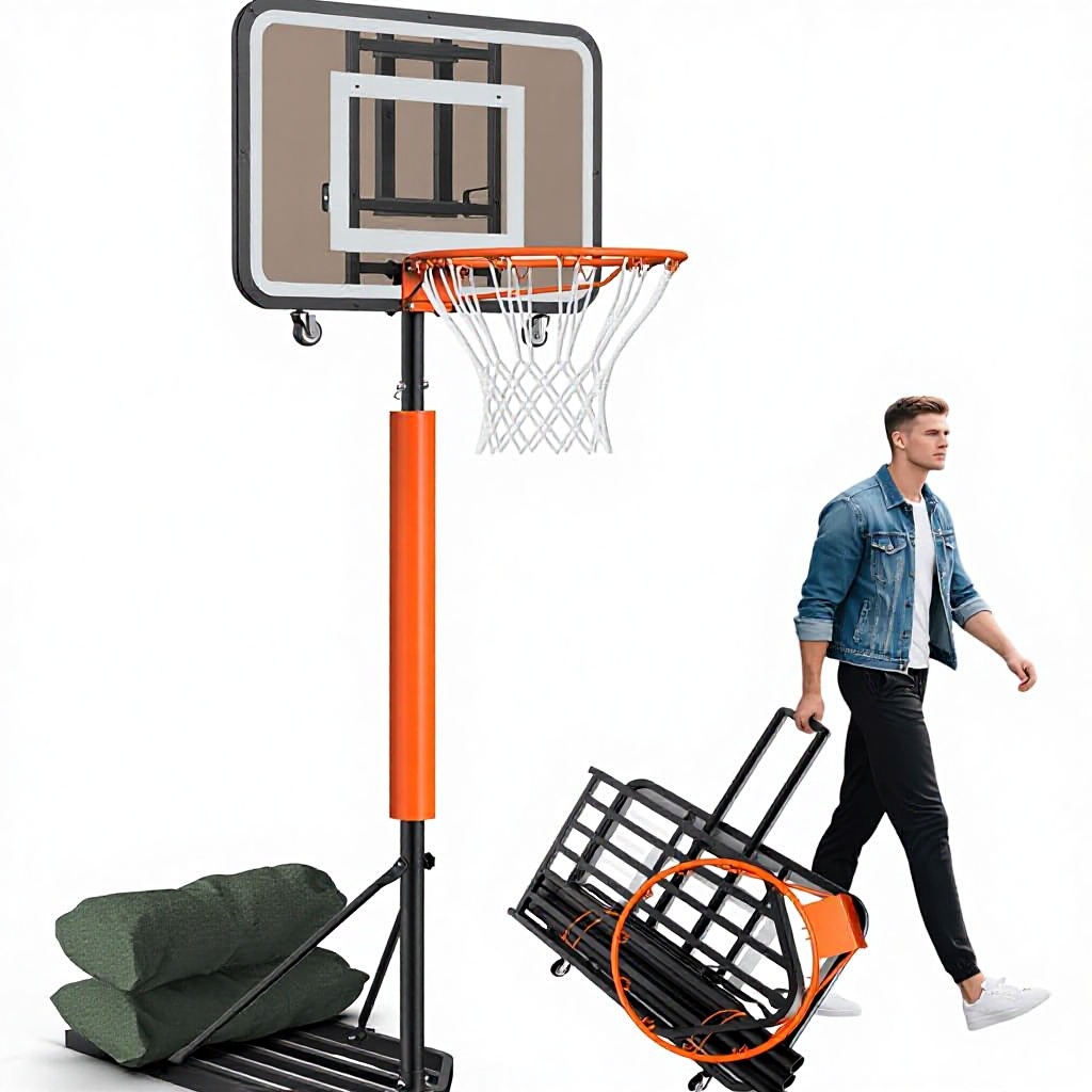 Basketball Hoop - Регулируемая портативная система баскетбольного кольца 7,1-8,9