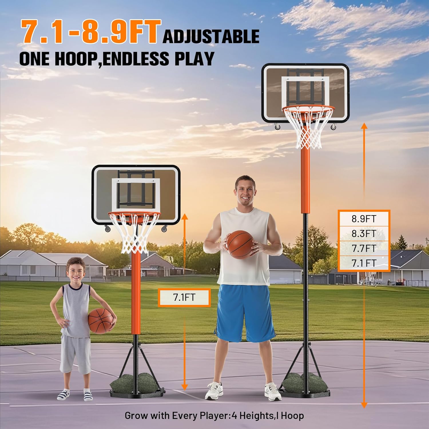 Регулируемая портативная систе – обзор и цена Basketball Hoop
